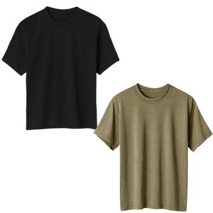 เสื้อยืดคอตตอนหนา 200 GSM สำหรับผู้ชาย สไตล์วินเทจ เสื้อเปล่าสีพื้น หลายสี - Product Image 1