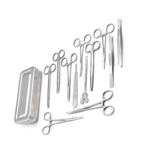 Kit de chirurgie mineure de base 13 pièces, instruments chirurgicaux en acier inoxydable à alimentation manuelle, outils pour étudiants en médecine avec logo personnalisé, OEM - Product Image 4