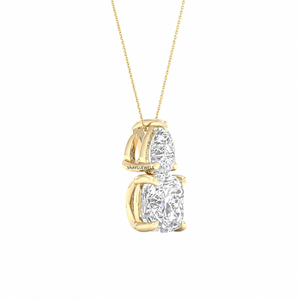 Vaayu Jewels Pear Cut & <b>Cushion</b> Cut In Yellow Gold Classic Style IGI Certified For Women's Engagement - Product Image 2