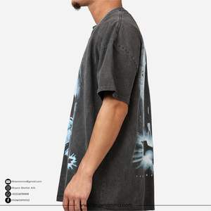 T-shirt à manches courtes surdimensionné avec logo personnalisé, design Joker, 100% coton, style vintage grunge streetwear, coupe ample, respirant - Product Image 3