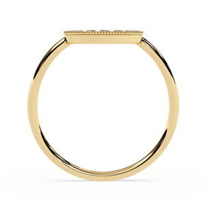 Anillo abierto de media luna de oro puro de 18k de estilo clásico con diamante natural de corte brillante redondo para anillos de boda y anillos de compromiso. - Product Image 4