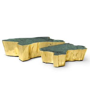 Juego de Sofás Seccionales Curvos Modernos de Lujo, Estructura de Madera de Caoba, Tapizados en Terciopelo, Muebles para Sala de Estar y Villa, Indonesia - Product Image 6