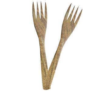 Cuillère à salade et fourchette en bois au design standard, nouvellement conçues, pour le service, la cuisine, l'hôtellerie et la décoration intérieure, avec finition polie - Product Image 4