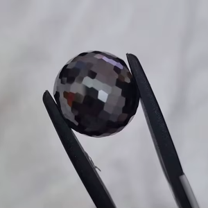 Perles sphériques en moissanite noire de 21,37 mm | Moissanite facettée | Moissanite en vrac |   Utilisé pour les pendentifs en diamant et autres bijoux - Product Image 2