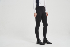 Pantalones de equitación para mujer con agarre de silicona en todo el asiento, elásticos, con logo frontal, cintura alta, cómodos para entrenamiento. - Product Image 2