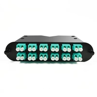Module de cassette fibre optique 24 cœurs MPO vers LC, 12 ports duplex monomode OM4, montage en rack 1U, distribution de données pour centre de données 5G/GPRS