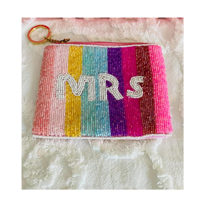 Monedero de diseño moderno con bordado a mano y cuentas de colores rojos, ideal como pequeño regalo, mini monedero con cremallera y bordado de cuentas. - Product Image 6