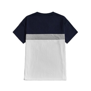 T-shirt pour homme, style streetwear, manches courtes, col rond, couleurs contrastées, vêtements d'été pour homme - Product Image 5