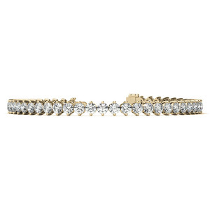 9k 14k 18k White Gold Fine Jewelry Tennis <b>Bracelet</b> 4.6CT Lab Grown Diamonds Paving Diamond <b>Bracelet</b> For Women Nd Girls Wear - Product Image 1