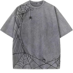 Premium <b>Vintage</b> Acid Washed T Shirt O Neck Streetwear Style Custom Logo Summer <b>Tee</b> For Men - Product Image 6
