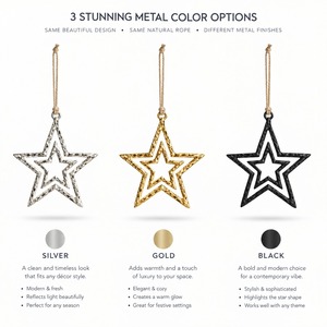 Star Metal Hanging Ornament Traditional Decor - Product Image 5