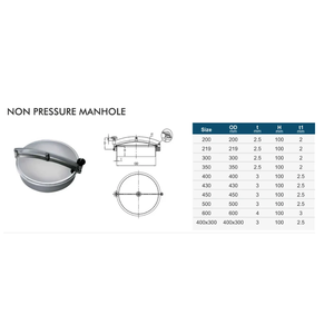 Couvercle de manhole sans pression en acier inoxydable pour usage industriel - Product Image 5
