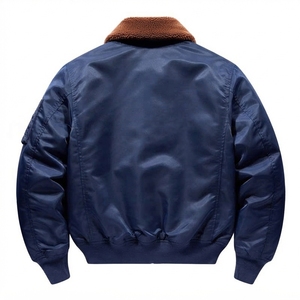Top Quality <b>Men's</b> Winter Bomber <b>Jacket</b> Quilted Flight Coat <b>Sherpa</b> Lined Full Zip Pilot <b>Jacket</b> with Pockets Outdoor Wear - Product Image 2