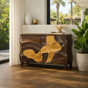 Handmade Eco-Friendly Durable Wooden Sideboard Exquisitely Sculpted Artistic Carving Design Modern Luxury Living Room Furniture - Product Image 2