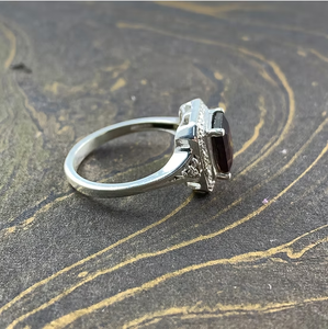 Dainty <b>Garnet</b> Gemstone <b>Ring</b> Handcrafted 925 <b>Silver</b> (3.7 Grams) Unisex Luxury Jewelry - Wholesale Fine Jewelry Supply - Product Image 5