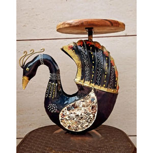 Soporte de Metal para Arte con Diseño de Pavo Real, Estilo Heritage, de la India - Product Image 2