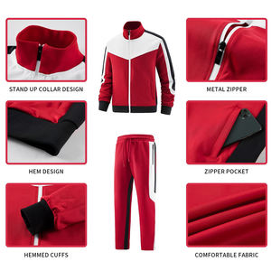 Custom Fleece <b>Jogger</b> Sweatsuits Mens Sets Oversized Hoodie Tracksuit Track Suits Unisex Fleece 350g Sweatsuits With Hood - Product Image 3