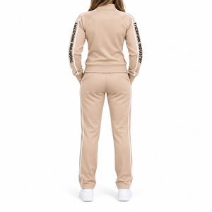 Two Piece <b>Sweatpants</b> and Hoodie Set Joggers <b>Women</b> Tracksuits Custom Distressed Embroidery Cropped Streetwear - Product Image 4