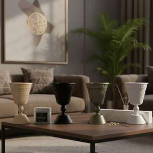 Quemador de Incienso de Lujo en Forma de Copa, Quemador de Incienso Árabe Oud, Porta Incienso Decorativo de Metal, Regalo para Ramadán y Eid - Product Image 1