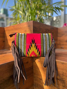 กระเป๋าสะพายข้างหนังแอซเท็กวินเทจหลากสีผ้าห่มอานม้าสไตล์ตะวันตกเครื่องมือทันสมัยสำหรับผู้หญิง - Product Image 5