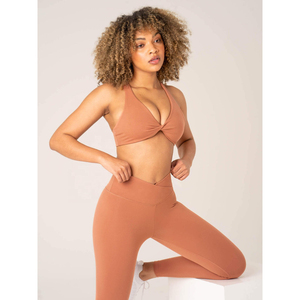 Ensembles de yoga 2 pièces taille haute légers en Spandex/Polyester pour femmes grandes tailles – Vêtements de sport et d'entraînement en gros - Product Image 3