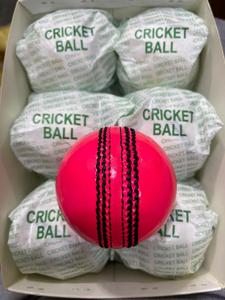 Premium Grade <b>Red</b> And Pink Royal Crown Ball For Professional Plyaers Leather Top Quality Cricket Ball <b>Hot</b> Sale Leather Ball - Product Image 6