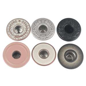 Boutons à rivets en alliage de zinc personnalisés, sans nickel, à tige métallique, pour vestes, pantalons, vêtements, vente en gros OEM - Product Image 4