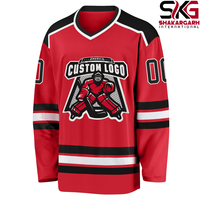 Maillot de hockey sur glace réversible personnalisé unisexe, séchage rapide, nom et numéro de l'équipe brodés, logo avant, uniforme sportif