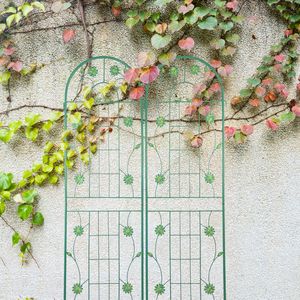Paquete de 2 Soportes de Metal para Plantas Trepadoras, Resistentes al Óxido, 71 x 19.7 Pulgadas, Color Verde, para Jardín - Product Image 5