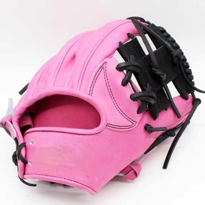 Gants de baseball synthétiques roses de haute qualité, pour droitier, avec empreinte en H, doigts entiers, antidérapants, fermeture auto-agrippante, unisexe, pour utilisation en extérieur. - Product Image 6