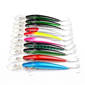 Leurre <span class=keywords><strong>de</strong></span> pêche à la traîne pour eaux profondes, type Minnow, en plastique rigide et métal, 17cm 27g, pour eau salée, leurres offshore pour brochet et orme, imprimé - Product Image 1