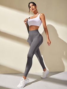 Seamless Ruched <b>Booty</b> Lifting Yoga Pants for Women | Lightweight Polyester Spandex Gym Tights | Trendy Squat-Proof <b>Leggings</b> - Product Image 5