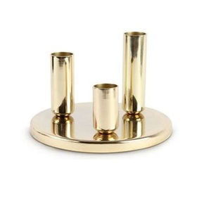 AG Metal Exports – Nouveaux bougeoirs en acier inoxydable faits à la main, écologiques, pour bougies pilier, centres de table de Noël, supports dorés - Product Image 5