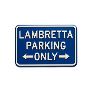 Plaque murale décorative en métal rouge style rétro Lambretta Scooter Club pour garage, maison, café - Product Image 3