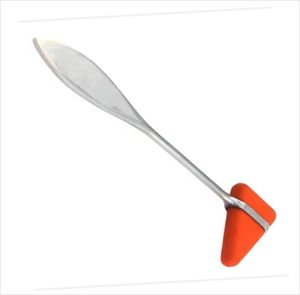 Martillo de Reflejos con Aguja y Cepillo para Pruebas Nerviosas, Construcción de Aluminio y Goma, Color Plateado - Product Image 2