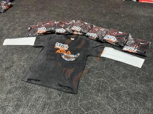 Custom Oversized <b>Tshirt</b> Long Sleeves Streetwear Boxy Vintage DTG Print Graphic Double Layer Long Sleeve T-Shirt - Product Image 6