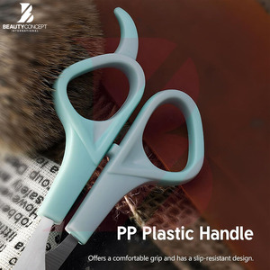 Ciseaux de coiffure professionnels OEM à manche en plastique vert, en acier inoxydable, pour la texture des cheveux, outils de barbier et de salon - Product Image 3