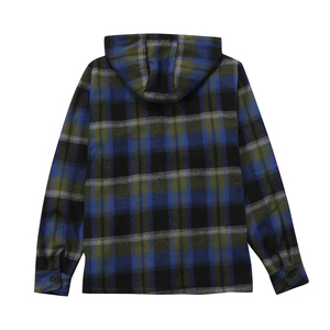 High Quality Eco-Friendly Windproof Winter <b>Mens</b> Plaid <b>Flannel</b> Streetwear Shirt <b>Jacket</b> Hooded Thermal Fleece Polyester/Cotton - Product Image 5