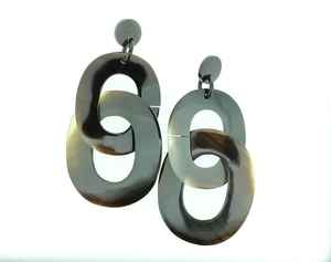 Pendientes de cuerno de búfalo natural, estilo vintage, el mejor regalo para mujer, moda india, artesanía en plata, accesorios hechos a mano - Product Image 3