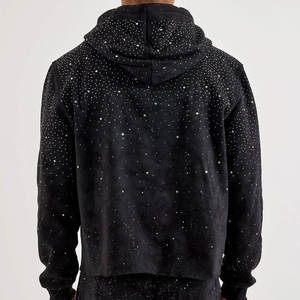 <b>Rhinestone</b> <b>Hoodies</b> OEM Factory Cotton Fleece Hoodie with Shiny Stone Design Custom Branding Available - Product Image 4