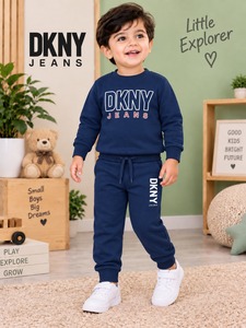 Export Quality Stockify Kids <b>Winter</b> Full Sleeve Branded Sweatshirt Pant Set Stylish <b>Warm</b> Casual Clothing For Kids For Sale - Product Image 1