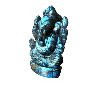 ตกแต่งบ้านแนวโน้ม2022ลาบราดอไรต์ธรรมชาติ Ganesha แกะสลักงานฝีมือรูปปั้นประติมากรรมทุกขนาดที่มีอยู่ - Product Image 3