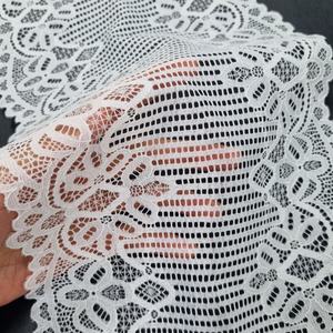 Bande de dentelle élastique florale légère en nylon et élasthanne de 20 cm, tricotée chaîne, pour lingerie et soutien-gorge - Product Image 3