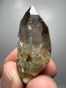 Natural Emerald <b>Crystals</b> On Smoky Quartz From Panjshir Afghanistan Rare Mineral Specimen Collector Display - Product Image 3