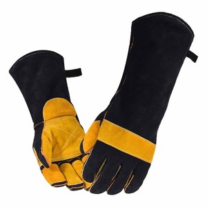 ถุงมือหนังวัวแท้สำหรับงานเชื่อม ป้องกันเต็มฝ่ามือ คุณภาพสูง สำหรับงานอุตสาหกรรม ความปลอดภัยในการทำงาน งานก่อสร้าง ปิ้งย่าง - Product Image 2