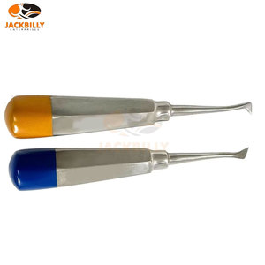 Juego de 2 Elevadores Dentales de Acero Inoxidable JACKBILLY para Extracción de Raíces Molares, Izquierdo y Derecho # 4L + # Instrumentos 4R - Product Image 3