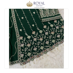 Venta Exclusiva de Ropa Hermosa: Nuevo Traje Pakistaní de Diseñador en Faux Georgette con Bordado a Bajo Precio - Product Image 6