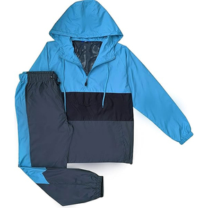 Nouvelle Collection Survêtement Décontracté Uni d'Été Coupe-Vent Personnalisable avec Logo, Veste à Cordon et Pantalon 100% Nylon Séchage Rapide Léger 2-en-1 - Product Image 1