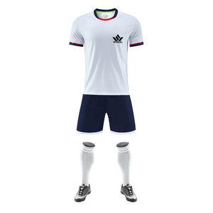 Custom <b>Orange</b> Men's V-neck Soccer Jersey Set Elastic Waist Short Sleeve Quick Dry Polyester Football Uniform Black Shorts <b>Socks</b> - Product Image 6