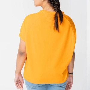 เสื้อยืดผู้หญิงลำลองถักคุณภาพสูง ขายส่ง ผ้าฝ้าย 95% ผสมอีลาสเทน 5% แห้งเร็ว สกรีนโลโก้ดิจิตอลตามสั่ง แขนสั้น - Product Image 4